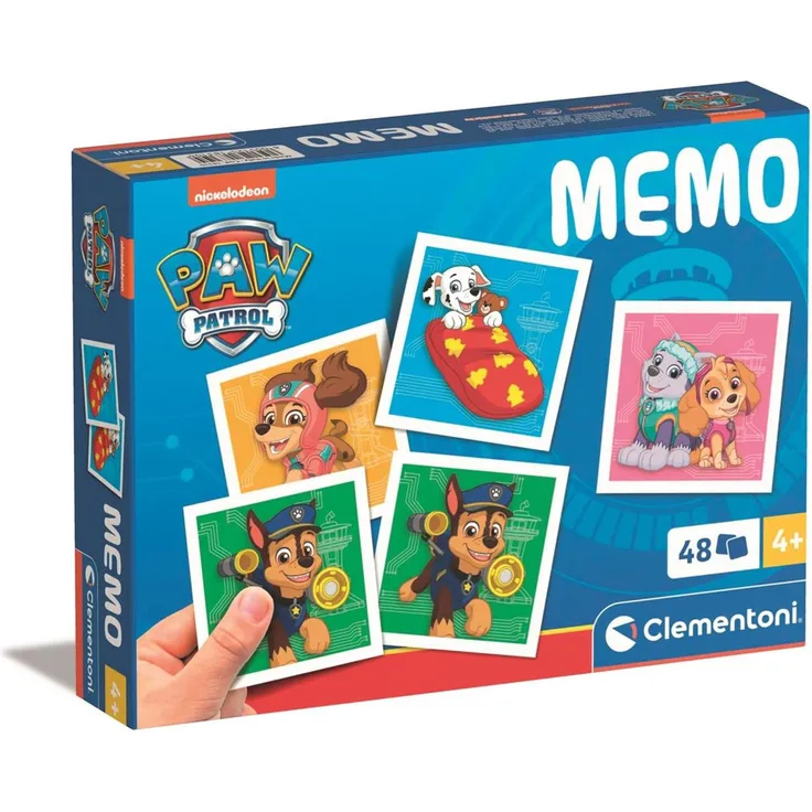 Clementoni Memo Psi-Patrouille, Paw Patrol Memo-Tasche für Kinder