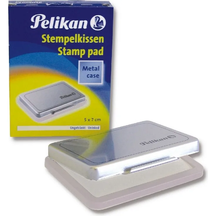 Pelikan Stempelkissen 3, Metall-Stempelkissen, ungetränkt, 70 x 50 mm