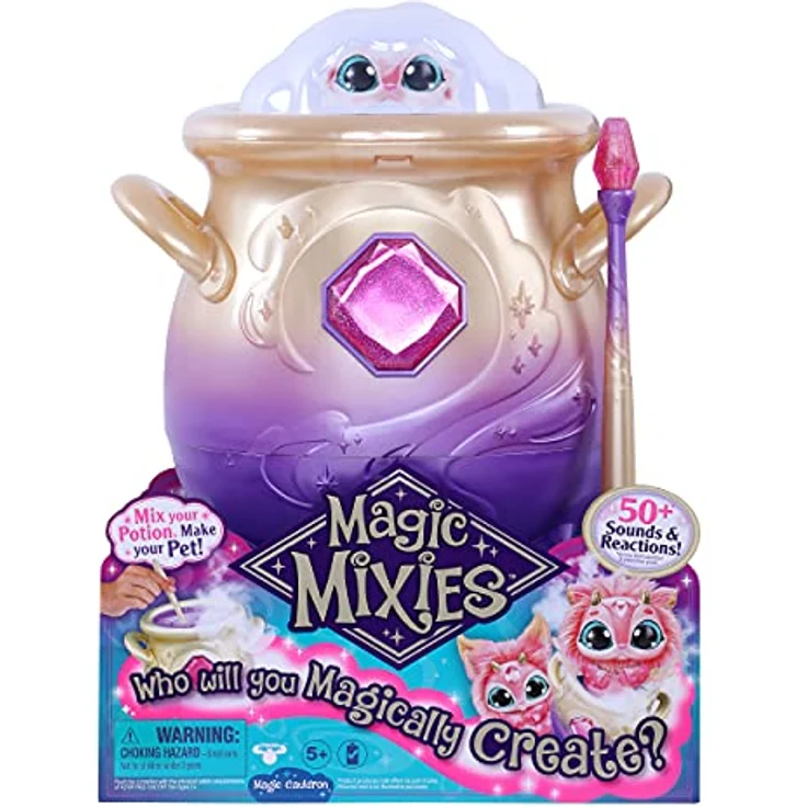 Magic mixies Magic Cauldron, interaktiver Zauberkasten mit 50+ Sounds, echter Nebel und Zauberstab, inkl. Zauberbuch und Zutaten – Bild 1