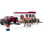 Schleich Lakeside Truck mit Anhänger - robustes Dually Truck-Set für Pferdeabenteuer, inkl. Zubehör