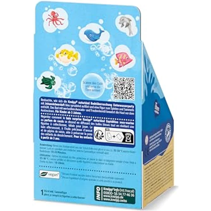 Kneipp Underwater Party Badebombe für Kinder, färbt das Wasser, spendet Feuchtigkeit, vegan, 1 St. – Bild 2