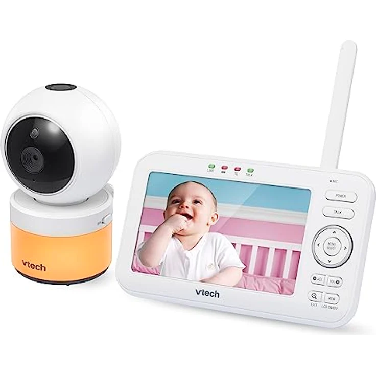 VTech BM5463, DECT-Babyfon mit 5-Zoll-IPS-Display, Nachtsicht und 300 m Reichweite, Weiß – Bild 11