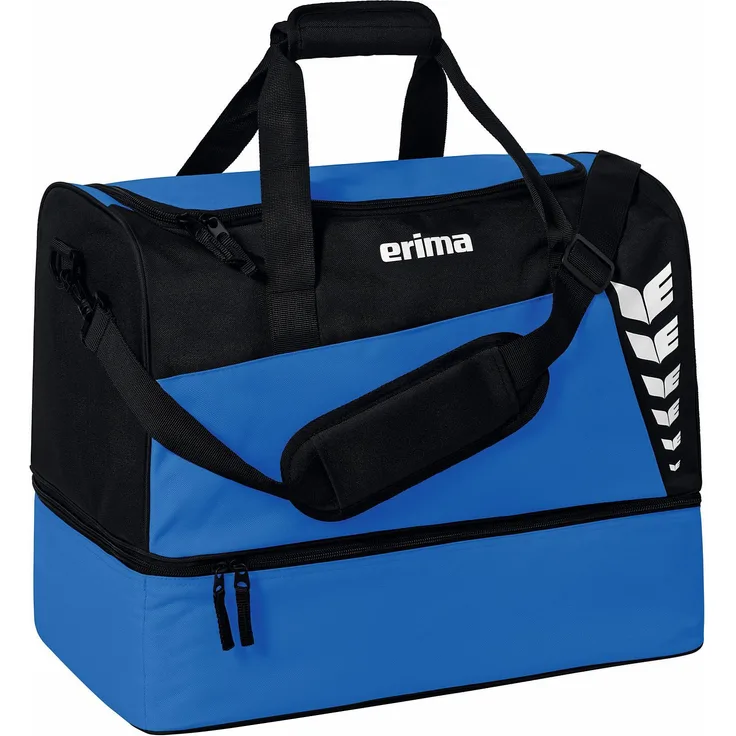 Erima Sporttasche SIX WINGS Sporttasche mit Bodenfach, strapazierfähiges Design mit modernem SIX WINGS Print, blau