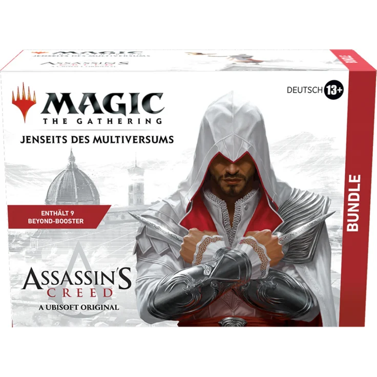 Wizards of the Coast Magic the Gathering: Assassin's Creed Bundle deutsch - mit 9 Beyond Boostern und Promokarte – Bild 1