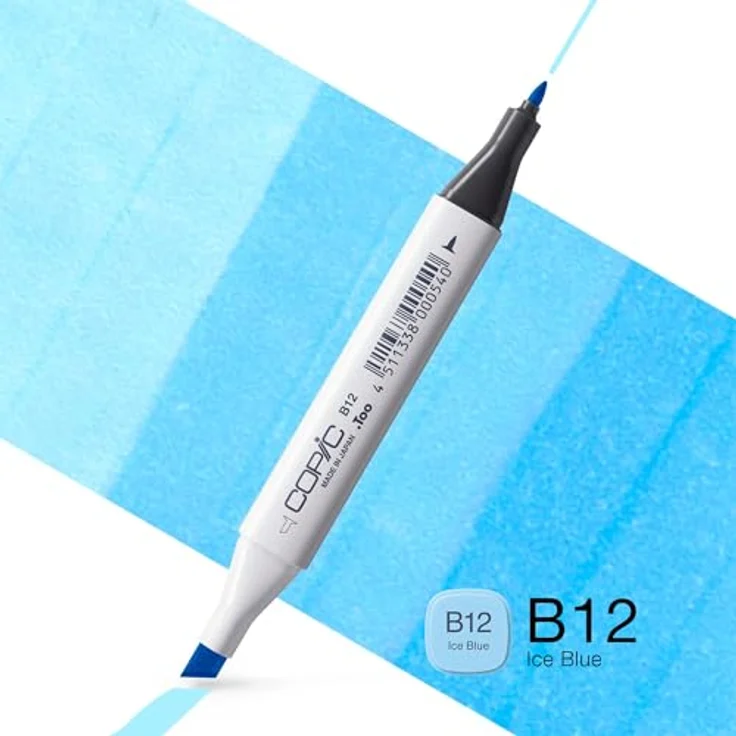 Copic Classic Marker Typ B - 12, Ice Blue, professioneller Layoutmarker mit breiter und feiner Spitze, schnelltrocknend – Bild 2
