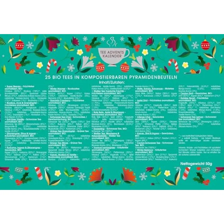English Tea Shop ETS - BIO Tee Adventskalender "Christmas Vibes only", 24 erntefrische Tees in edlem Design, 25 Pyramidenbeutel – Bild 7