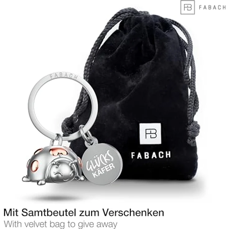 FABACH Marienkäfer Schlüsselanhänger Glücksbringer Marie - Marienkäfer Glücksbringer Viel Erfolg - Glücksbringer Auto - Geschenk Viel Glück – Bild 2