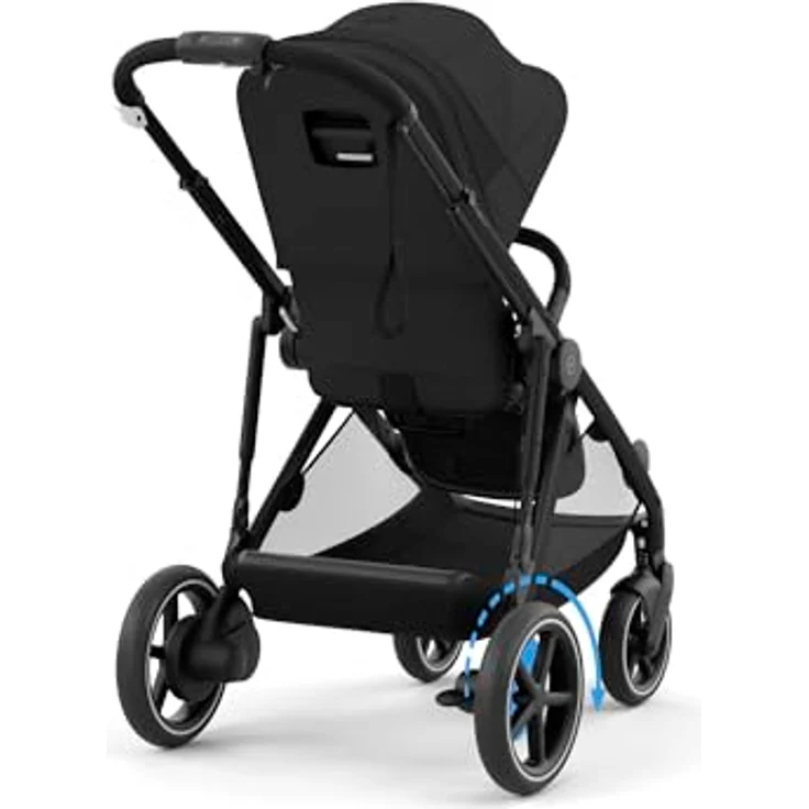 Cybex Sportbuggy Buggy e-Gazelle S, E-Kinderwagen mit Wiegefunktion, flexibler Anpassung und großem Einkaufskorb, schwarz – Bild 2