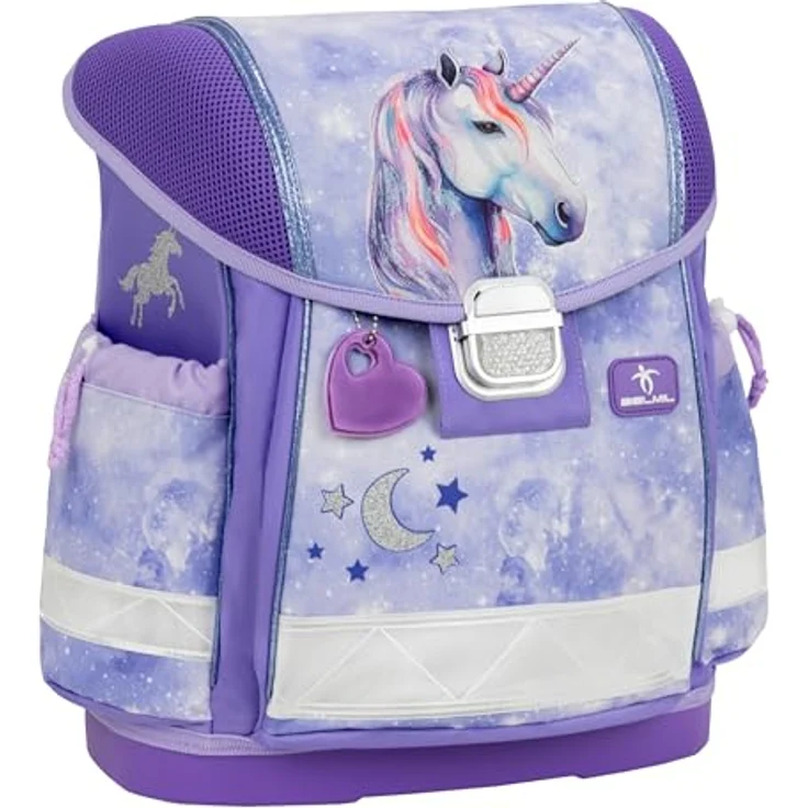 Belmil Schulranzen Classy, ergonomisches Schulranzen-Set 4-teilig, wasserabweisendes Polyester, 19 L, inkl. Turnbeutel und Schlamperetui – Bild 3