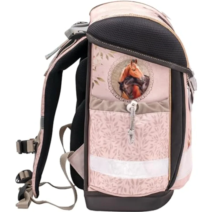 Belmil Classy Schulranzen Set 4-teilig (403-13/AG/S), ergonomisch mit Brustgurt, wasserdicht, 19 L, Horse Chestnut 2025 – Bild 4
