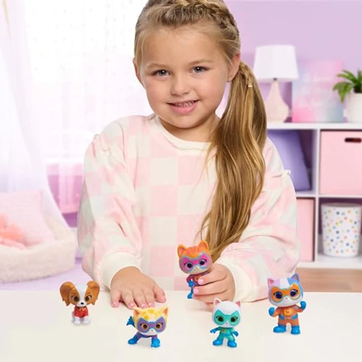 Just Play Disney Junior SuperKitties Heldenteam, 5-teiliges Figurenset mit 5 cm großen Sammelfiguren, Kinderspielzeug ab 3 Jahren – Bild 2