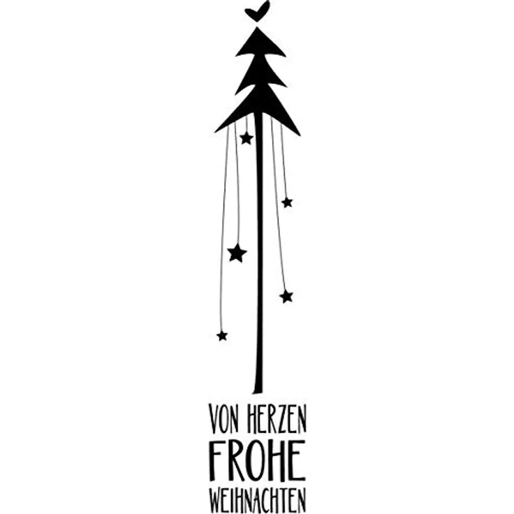 Rayher 29194000 Stempel "Von Herzen Frohe Weihnachten", 3x12cm – Bild 1