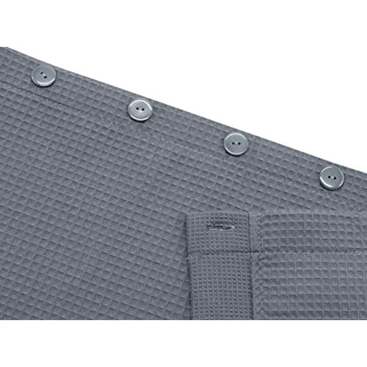 Zollner Bademantel, Anthrazit, Einheitsgröße, Oeko-Tex® Standard 100, mit Gummizug und anpassbaren Knöpfen, für Frauen – Bild 3