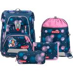 Step by Step Schulranzen-Set FIT „Mermaid Delia“, 5-teilig, ergonomischer Tornister in blau-lila-rosa mit Meerjungfrau-Design, höhenverstellbar, 19L, inkl. Schlampermäppchen und Sportbeutel