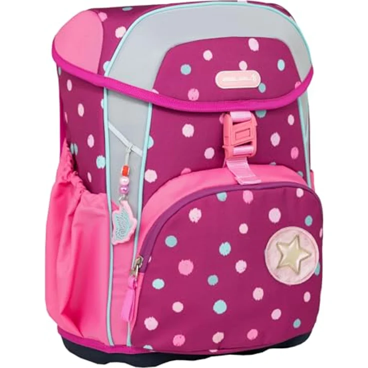 Belmil Schulranzen Kinderrucksack Maxi, ergonomisches 5-tlg. Set mit Brustgurt und 22 L Stauraum, wasserabweisend, reflektierende Elemente, ergonomische Rückenpolsterung – Bild 6