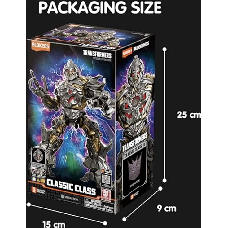 Blokees Transformers Classic Class 10 Megatron, hochdetaillierter Sammler-Modellbausatz mit 20 beweglichen Gelenken und integrierter LED-Funktion – Bild 3