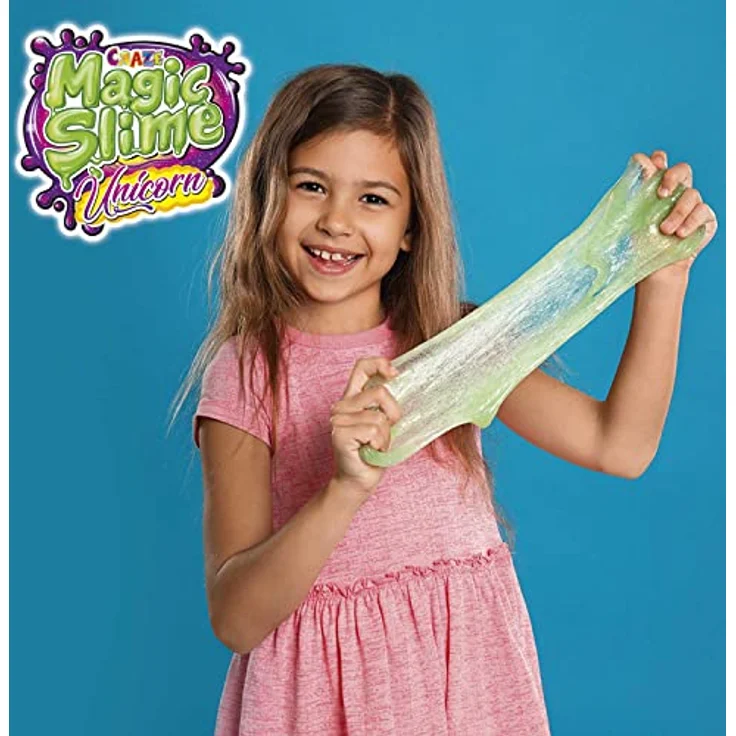 CRAZE Magic Slime Unicorn, Kinderschleim mit Glitter-Effekt und Einhorn-Figur, 110 ml, mehrfarbig – Bild 4