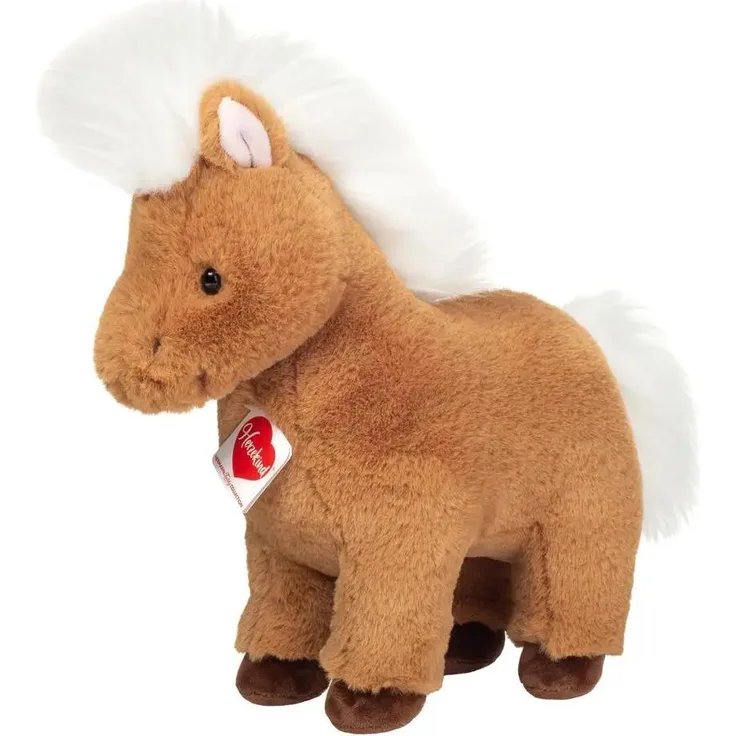 Teddy Hermann Shetlandpony Yuna, Kuscheltier 30 cm, braun weiß, Herzekind, waschbar