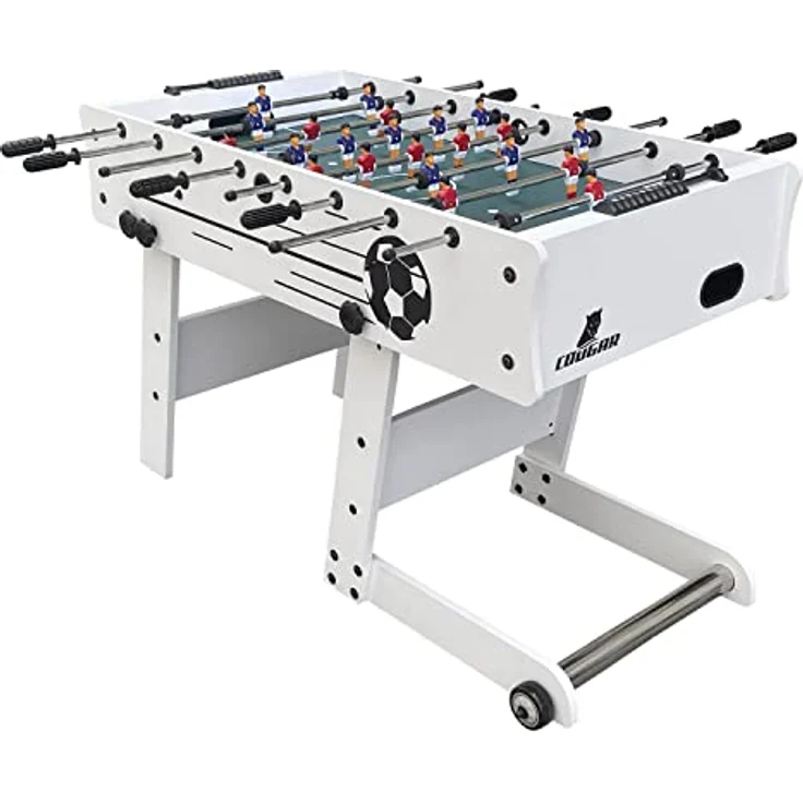 Cougar Scorpion Kick Tischkicker | Kickertisch in Weiß klappbar | Fußballtisch inkl. 2 Bälle & Punktezähler | Indoor Tischfußball für Kinder & Erwachsene | Maße 122x61x80 cm. – Bild 2