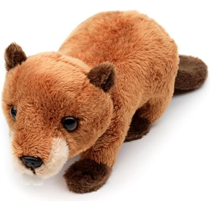 Uni-Toys Biber Plushie, 20 cm Kuscheltier mit recyceltem Füllmaterial, naturgetreues Design, hochwertiger Polyester-Faser – Bild 4