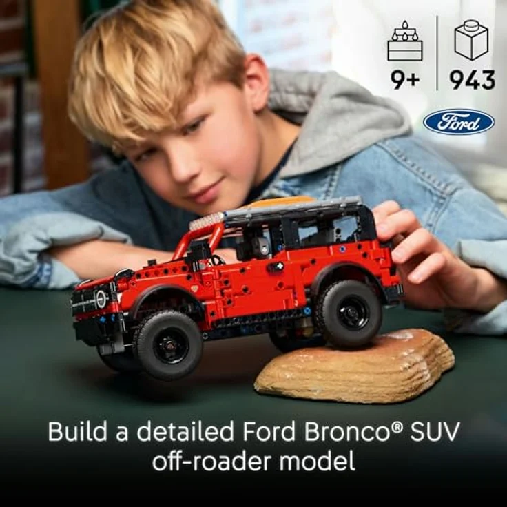 LEGO Technic 42213 Ford Bronco Offroader, detailreicher Bausatz mit 943 Teilen, redem Lack und authentischen Funktionen – Bild 5