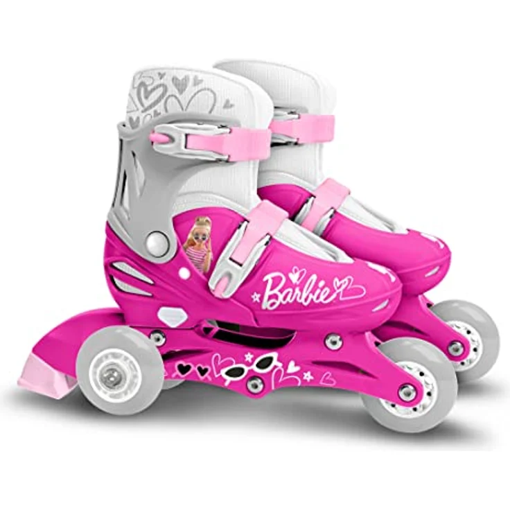 Stamp Rollers INLINES/TRISKATES Einstellbar 2 in 1 Barbie 27-30, verstellbare Größe, PVC Räder 60*24mm, pink - Preisvergleich – Bild 2