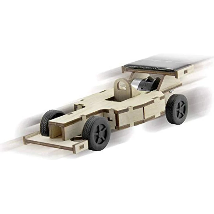 Sol Expert 40306 Solar Rennwagen, Bausatz mit Solarmodul und hochpräzisen Holzteilen, Holz Natur – Bild 2