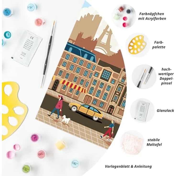 Ravensburger CreArt - Malen nach Zahlen 23687 - Colorful Paris - ab 12 Jahren – Bild 5