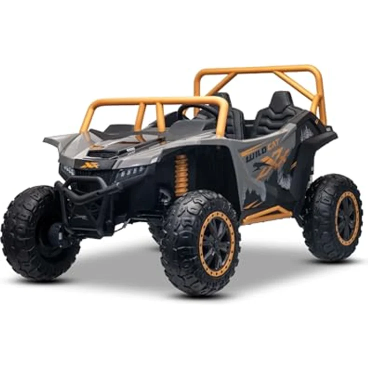 Beneo Elektrisches Ride-on Buggy Arctic CAT XXL 4x4 24V, grauer Zweisitzer mit 4 starken Motoren, Lithium-Batterie, Bluetooth MP3-Player und Hinterradfederung – Bild 1