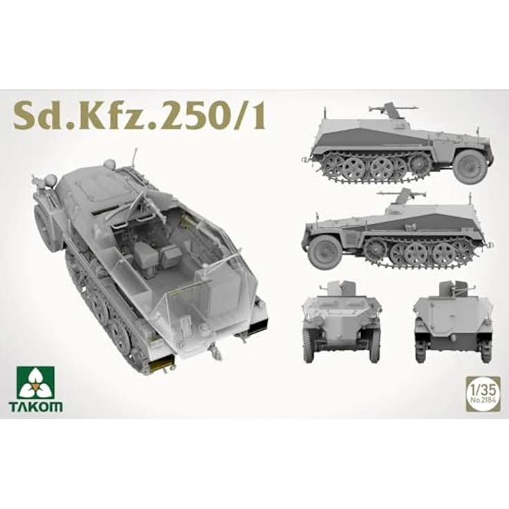Takom Sd.Kfz.250/1, Modellfahrzeug mit detaillierter Bauweise und historischem Design – Bild 3