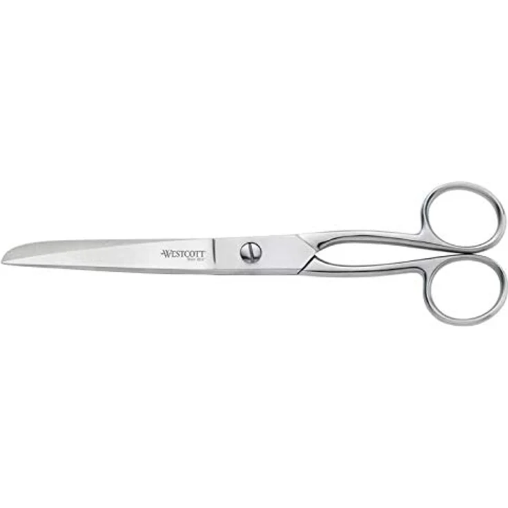 WESTCOTT Papierschere Edelstahl, 20 cm mit ergonomischen Griffen und hochglänzender Oberfläche – Bild 3
