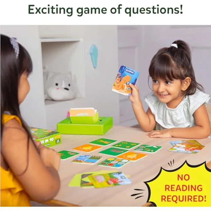 Skillmatics Guess in 10 Junior Animals, Kartenspiel für Kinder ab 3 Jahren, mit 35 Spielkarten und 10 Guider Tiles, reisefreundlich – Bild 3