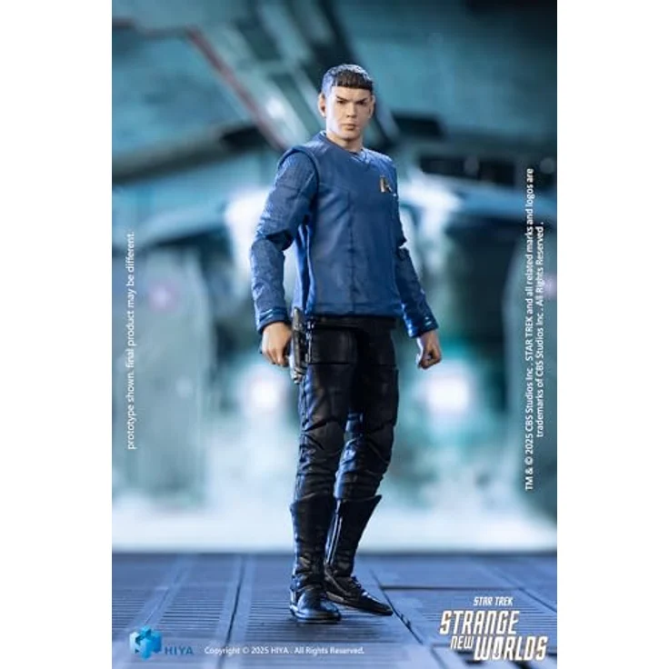 Hiya Toys Star Trek Strange New Worlds Exquisite Mini Series Actionfigur 1/18 Spock, 11 cm, detailreiche Figur mit Zubehör in Fensterbox – Bild 6