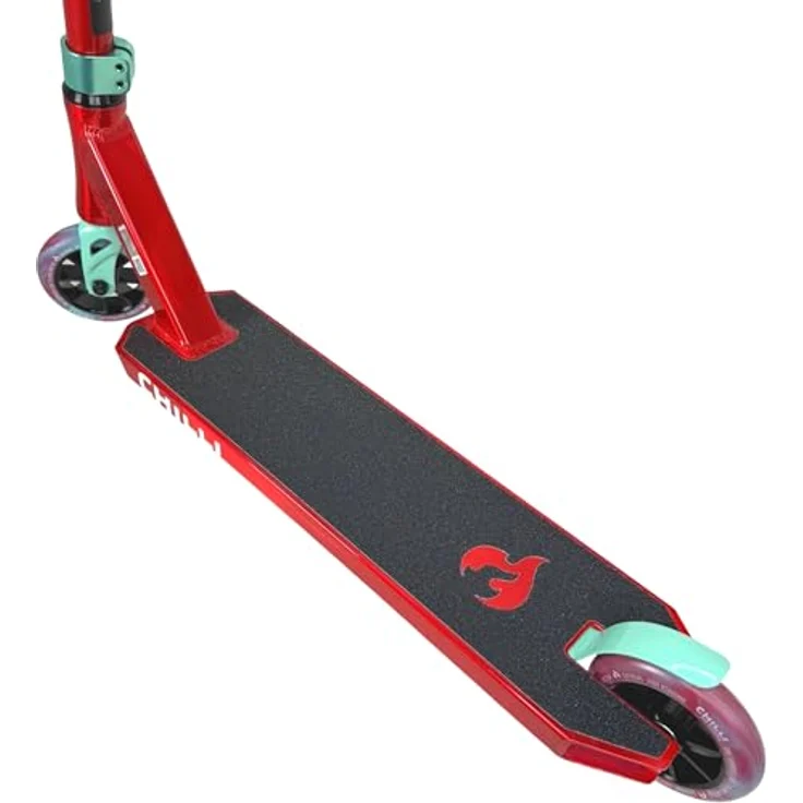 Chilli Pro Jumpstart M Stunt-Scooter, 81 cm, transparent Rot / Türkis, leicht und stabil für Einsteiger – Bild 7