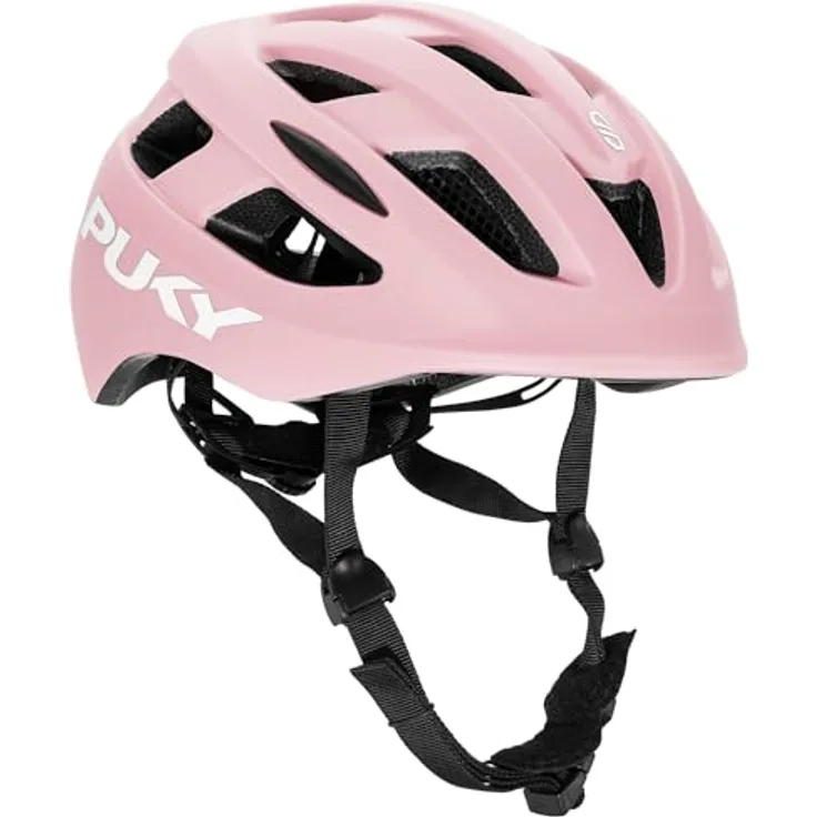 PUKY Helmet S Rosa | Kinder Fahrradhelm 48-55 cm | Leichtgewicht 220g | Maximaler Schutz & Belüftung | 360° Sichtbarkeit durch Licht-Modul | Ideal für Sicherheit und Komfort auf dem Fahrrad