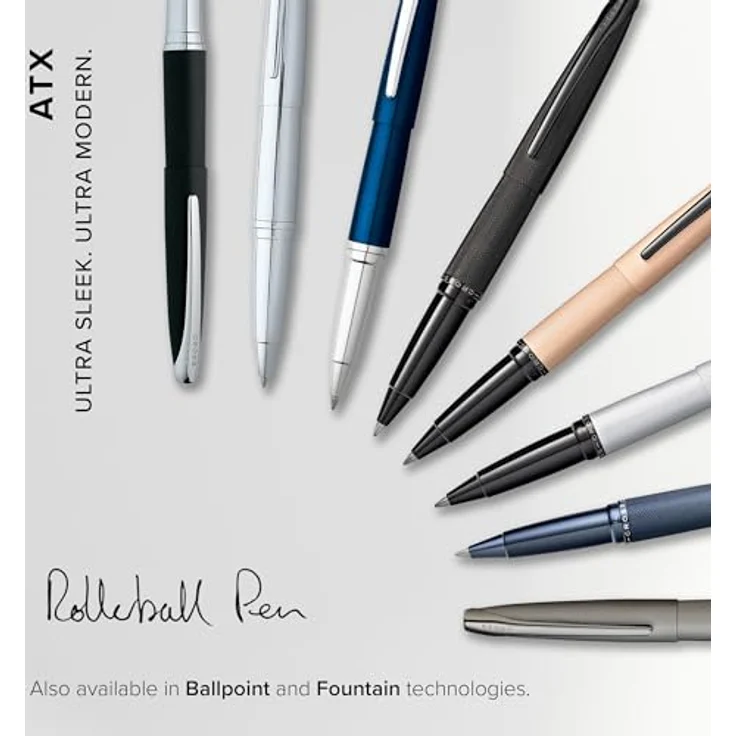 OTTO Füllfederhalter, Rollerball Cross ATX Titangrau mit Gel-Tinte in Geschenkbox – Bild 6