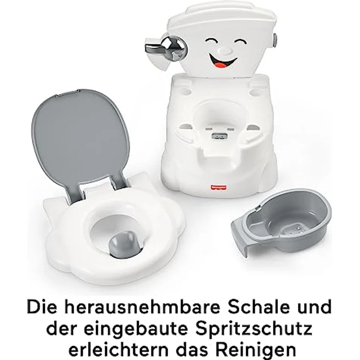 Fisher-Price Meine erste Toilette Töpfchen für Babys, deutsche Version, interaktives Trainingstöpfchen mit Musik und Geräuschen, HJC38 – Bild 5