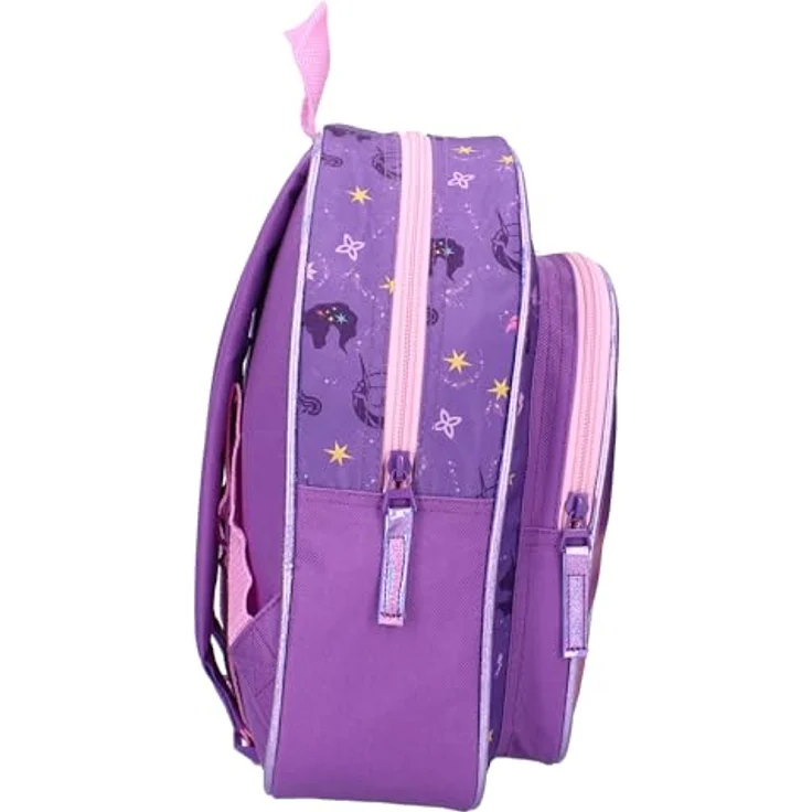 Vadobag UNICORN ACADEMY SOPHIA und WILDSTAR, Rucksack für Kinder, lila, mit 1 Hauptfach und 1 Fronttasche, gepolsterte und verstellbare Schultergurte, 30x25x11 cm – Bild 3