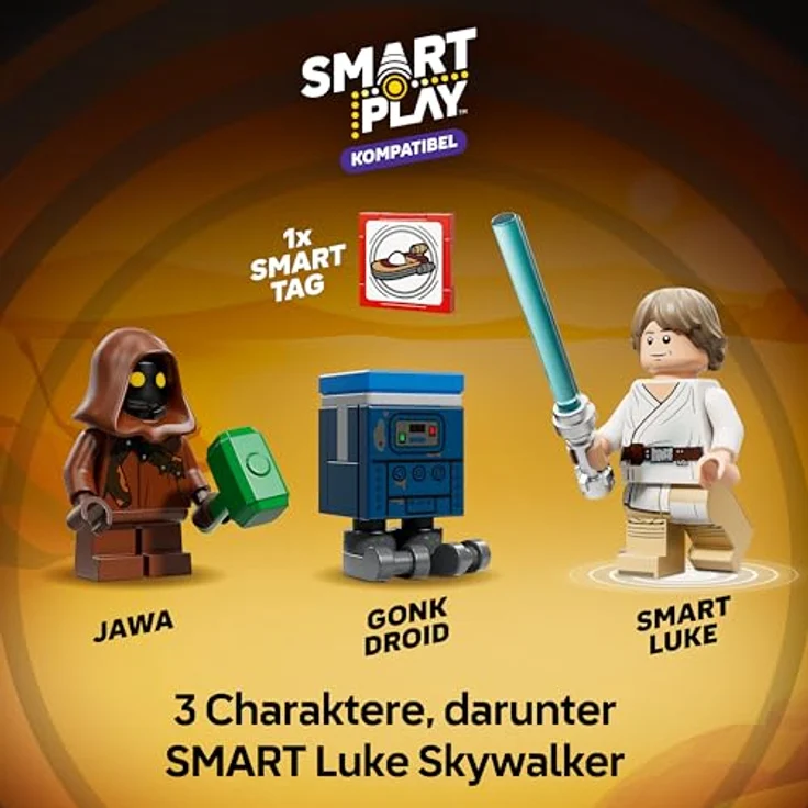 LEGO Star Wars 75420 SMART Play: Lukes Landspeeder, interaktives Spielzeug mit SMART Tag und Luke Skywalker Minifigur, inkl. Tankstelle und Droiden, ab 6 Jahren – Bild 4
