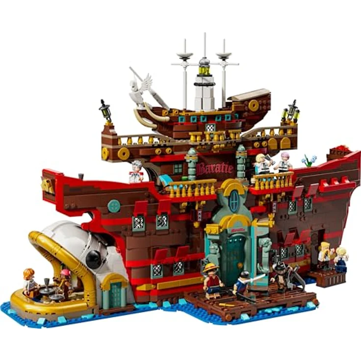 LEGO ONE Piece - Das Baratie schwimmende Restaurant - Modell mit detailliertem Innenraum & 10 Minifiguren, inkl. Ruffy, Nami & Sanji - Spielzeug für Erwachsene - 75640 – Bild 2