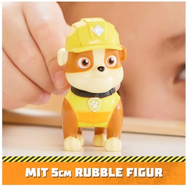 Spin Master Rubble & Crew, Core Vehicle Solid Rubble mit beweglicher Planierraupenschaufel und abnehmbarer Rubble-Spielfigur – Bild 5