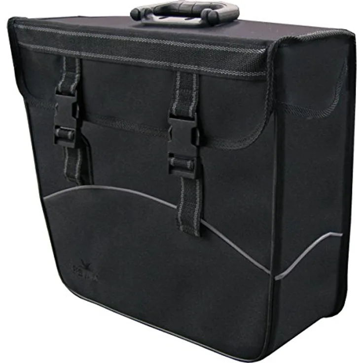 Greenlands Fahrradtasche Packtasche Einkaufstasche Shoppingtasche schwarz (Links)