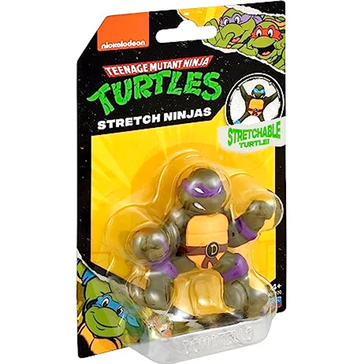 Teenage Mutant Ninja Turtles Mini Ninja Stretch Donatello, 6,7 cm große Sammelfigur aus dehnbarem Material, flexibel und widerstandsfähig – Bild 3