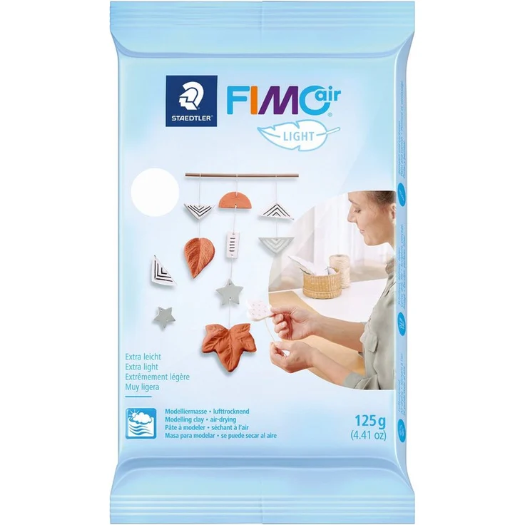 STAEDTLER Modelliermasse FIMO air light 8133 - Modelliermasse in Weiß - 125 g, schnelltrocknend und einfach zu formen, ideal für kreative Bastelprojekte – Bild 1