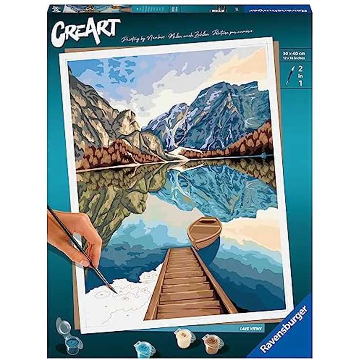 Ravensburger CreArt - Malen nach Zahlen 23612 - Lake Views - ab 12 Jahren – Bild 1