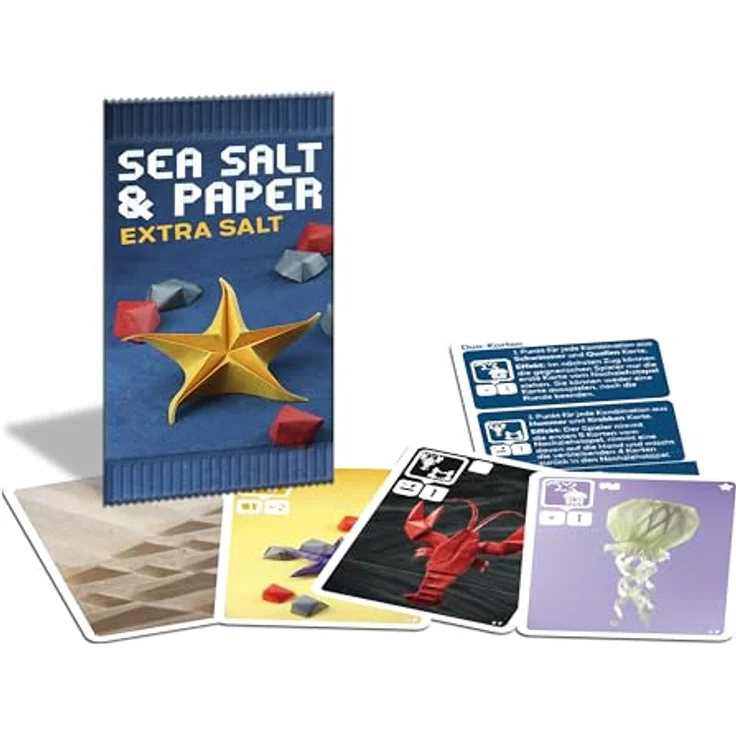 MM Spiele Sea Salt Paper Extra Salt Erweiterung, 8 neue Karten mit Seesternen, Seepferdchen, Quallen und Hummer – Bild 3