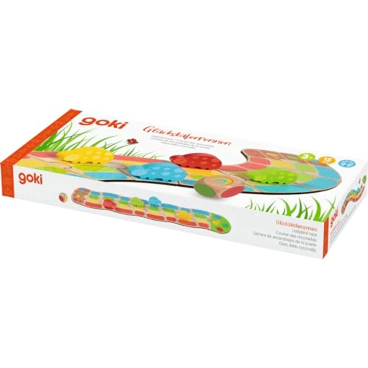 Goki Glückskäferrennen, Brettspiel mit Würfelmechanik für den Wettlauf der Käfer – Bild 2