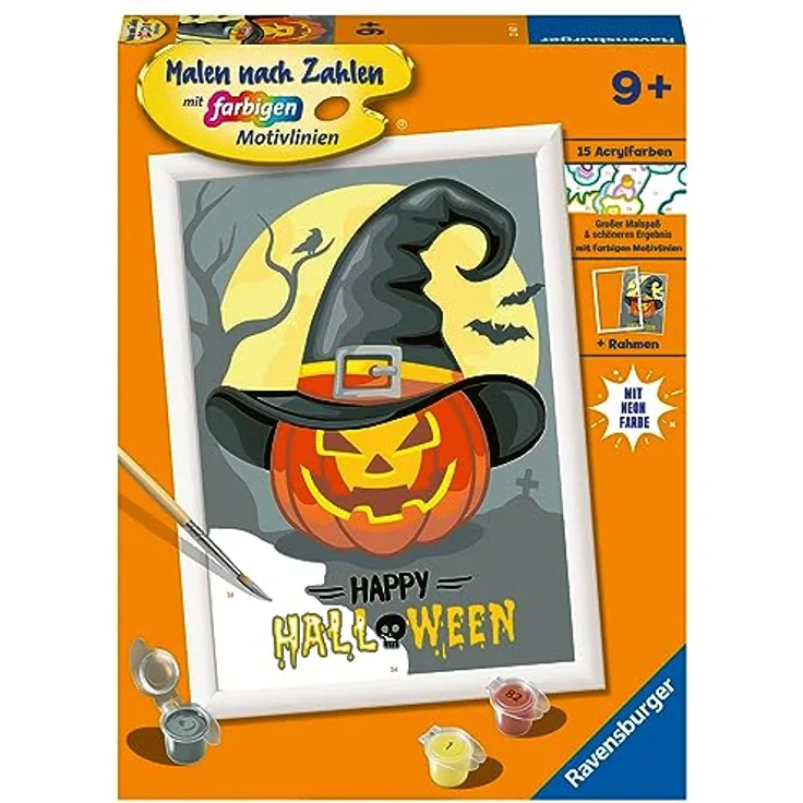 Ravensburger Malen nach Zahlen 23601 - Happy Halloween - Kinder ab 9 Jahren