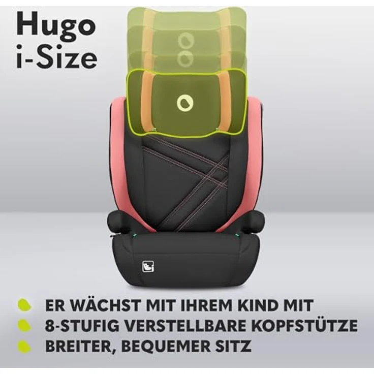 lionelo Autokindersitz HUGO I-SIZE, i-Size/ISOFIX, 15-36kg, Set – Bild 6