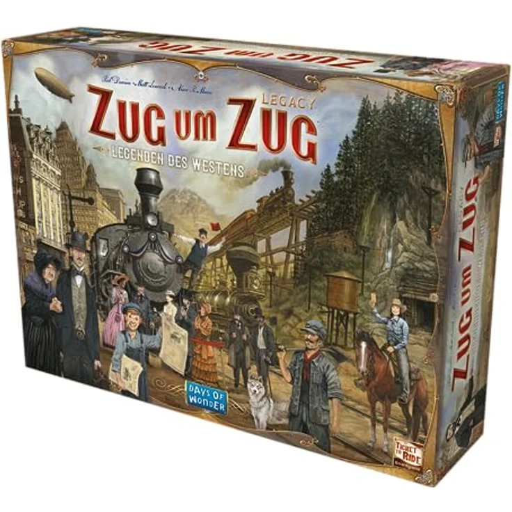 Asmodee Days of Wonder, Zug um Zug Legacy: Legenden des Westens, Familienspiel, Brettspiel, 2-5 Spieler, Ab 10+ Jahren, 20-90 Minuten, Deutsch, Mehrfarbig, Bunt – Bild 3